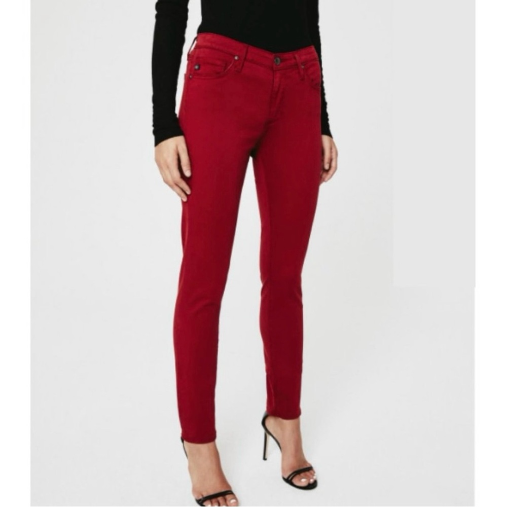 AG prima cigarette jeans in true red